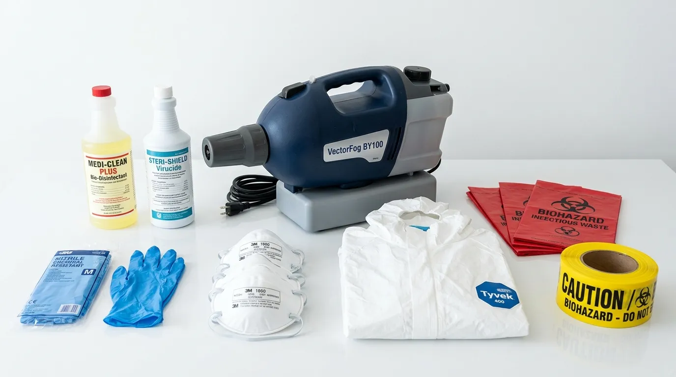 Professional biohazard remediation crew working in Pollock Pines