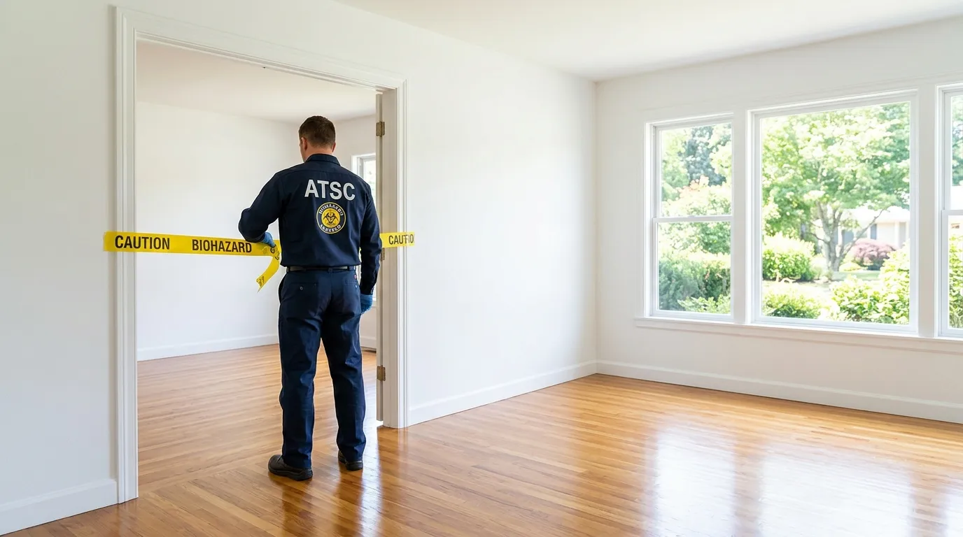 Certified biohazard cleanup crew performing Crime Scene Cleanup in Pollock Pines